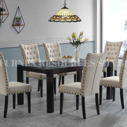 CLASSY TABLE + PRISCILIA CHAIR 1+6 DINING SET