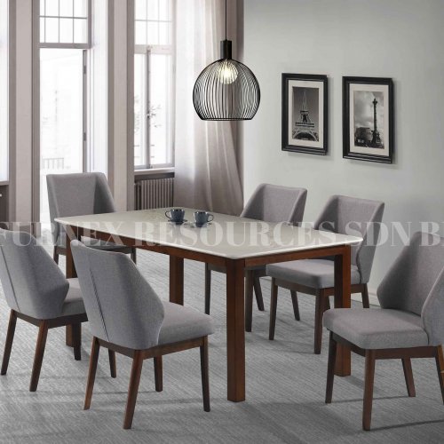 PEARL TABLE + CHLOE CHAIR 1+6 DINING SET