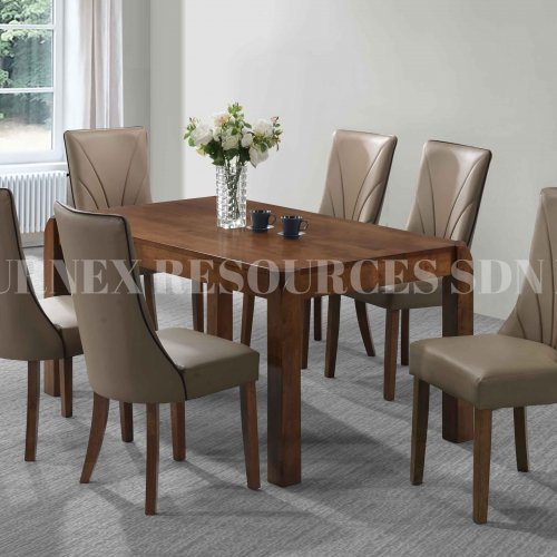 EMMA TABLE + MALUKA CHAIR 1+6 DINING SET
